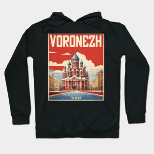 Voronezh Russia Vintage Tourism Travel Poster Hoodie